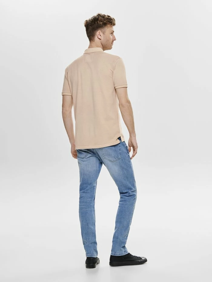 Only & Sons Polo Shirt - Mahogany Rose 5 Only & Sons Polo Shirt - Mahogany Rose - Image 3