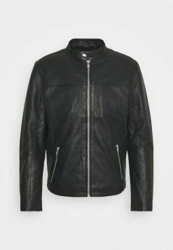 Only & Sons ONSDEAN JACKET - Leather Jacket - Black -Only & Sons shop 843aee44e7944e7fa03febba48c8d4d5