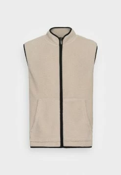 Only & Sons ONSREMY WALLPAPER ZIP VEST - Waistcoat - Silver-coloured