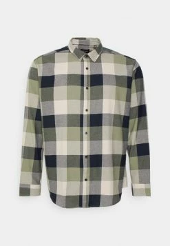 Only & Sons ONSGUDMUND UNBRUSHED CHECK SHIRT - Shirt - Hedge Green