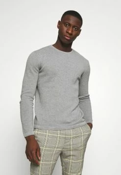 Only & Sons ONSPANTER STRUC CREW NOOS - Jumper - Medium Grey Melange