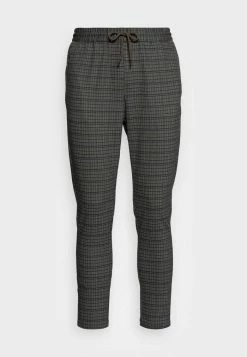 Only & Sons ONSLINUS CROP CHECK PANT - Trousers - Medium Grey Melange