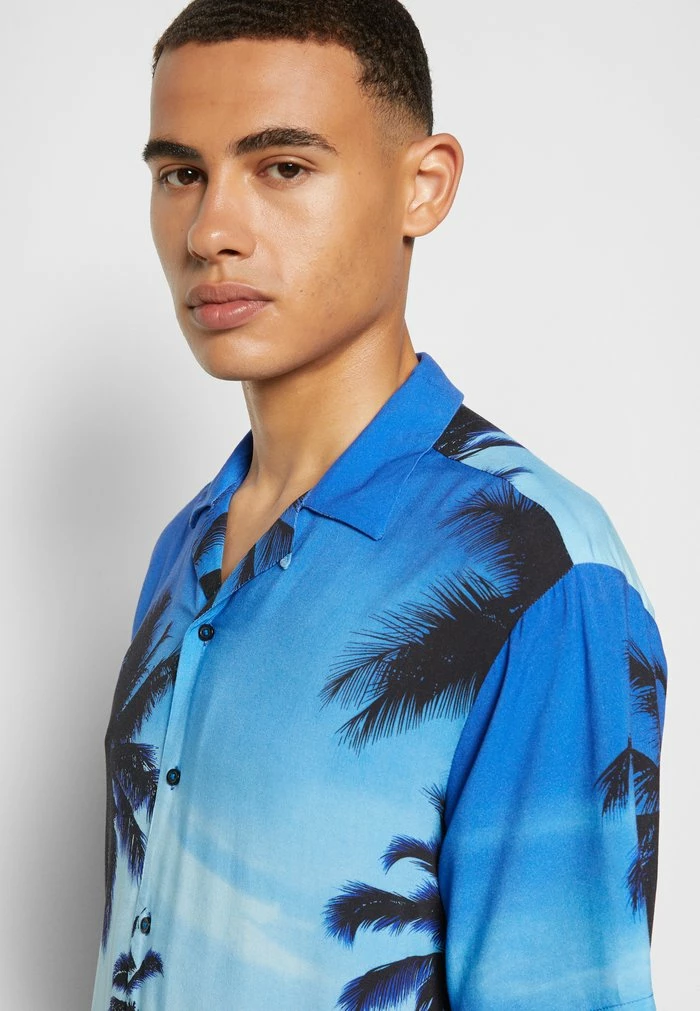 Only & Sons ONSBANE LIFE PALM SHIRT - Shirt - Blue Jewel 9 Only & Sons ONSBANE LIFE PALM SHIRT - Shirt - Blue Jewel - Image 7