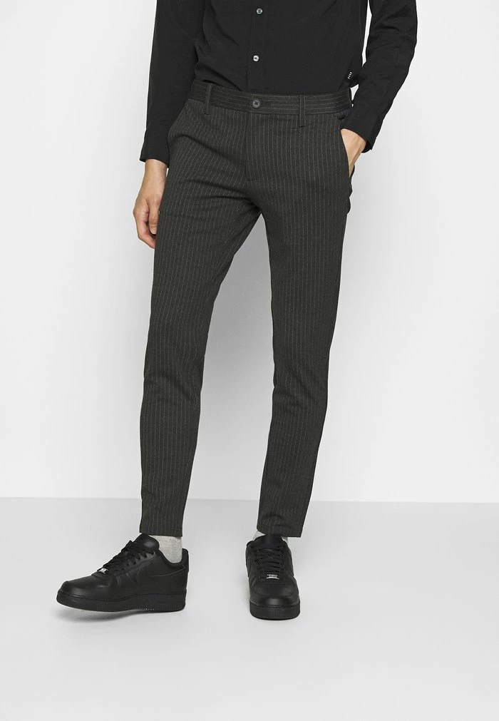 Only & Sons ONSMARK PANT STRIPE - Trousers - Dark Grey Melange 3 Only & Sons ONSMARK PANT STRIPE - Trousers - Dark Grey Melange