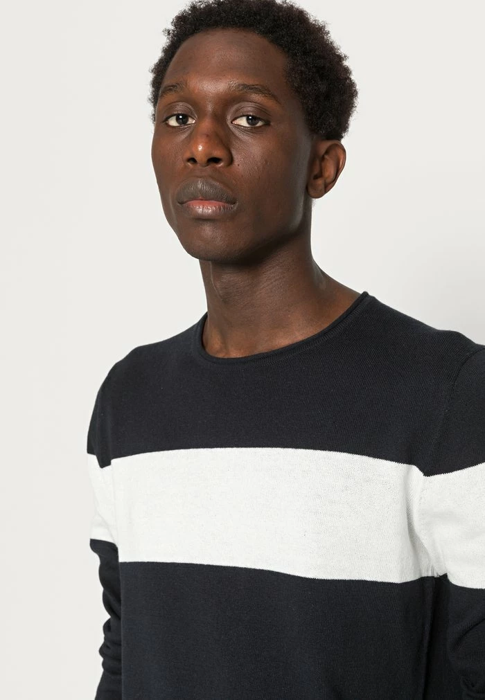 Only & Sons ONSDON CREW NECK STRIPE - Jumper - Dark Navy 7 Only & Sons ONSDON CREW NECK STRIPE - Jumper - Dark Navy - Image 5
