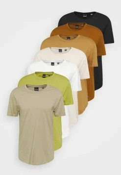 Only & Sons ONSMATT LIFE LONGY TEE 7 PACK - Basic T-shirt - White/silverline/overlandtrek/olive/foxtrot/monks/black -Only & Sons shop b284ea7263784992ac71338304802d5a
