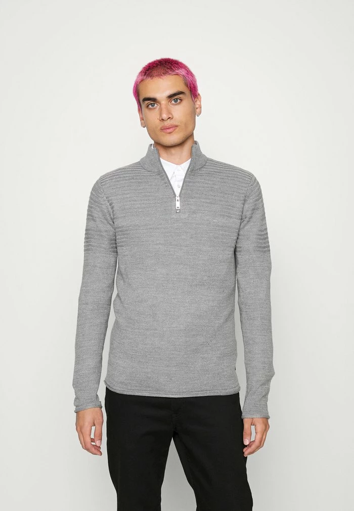 Only & Sons ONSBLADE HALF ZIP - Jumper - Medium Grey Melange 3 Only & Sons ONSBLADE HALF ZIP - Jumper - Medium Grey Melange