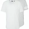 Only & Sons ONSMATT LONGY SOLID STRIPE 2 PACK - Print T-shirt - White -Only & Sons shop bf3f6d75ad7d4fc3afb3cf56b8eddca5