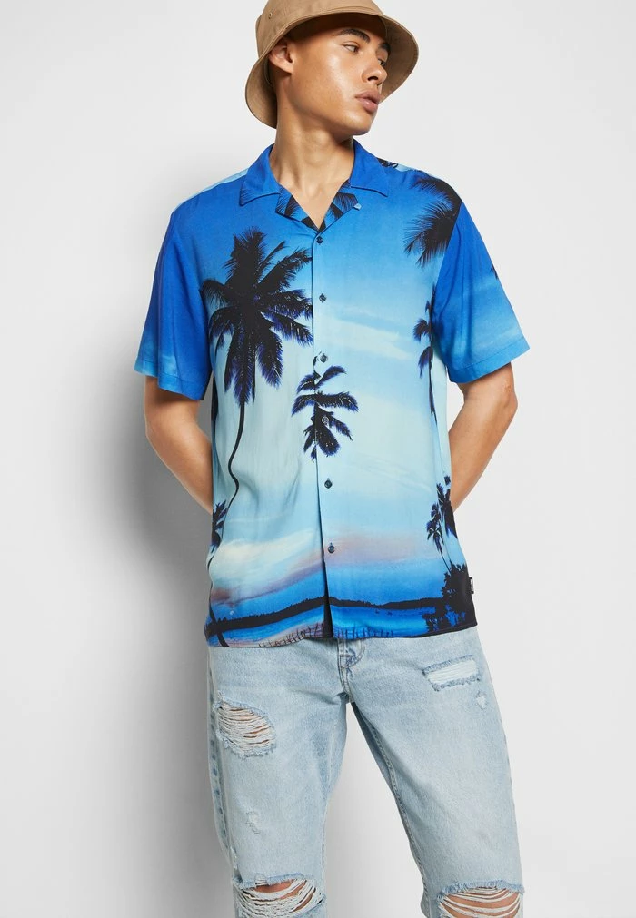 Only & Sons ONSBANE LIFE PALM SHIRT - Shirt - Blue Jewel 7 Only & Sons ONSBANE LIFE PALM SHIRT - Shirt - Blue Jewel - Image 5