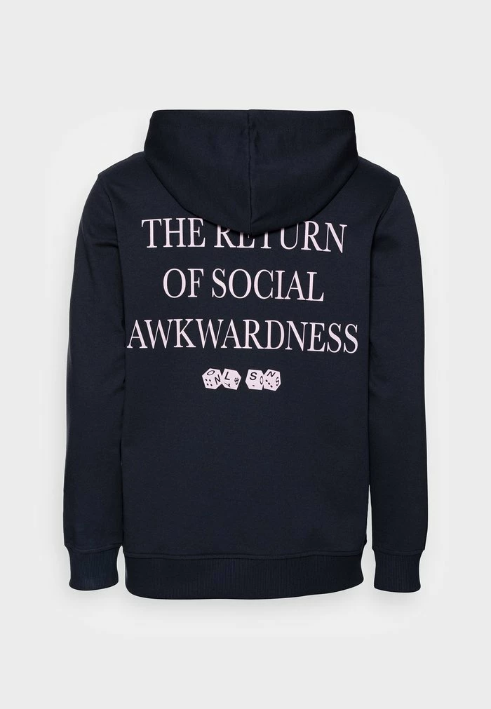 Only & Sons ONSAWKWARD LIFE REG HOODIE - Sweatshirt - Dark Navy 4 Only & Sons ONSAWKWARD LIFE REG HOODIE - Sweatshirt - Dark Navy - Image 2