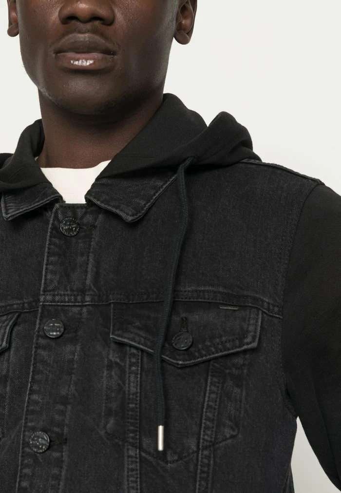 Only & Sons ONSCOIN HOOD TRUCKER - Denim Jacket - Black Denim 7 Only & Sons ONSCOIN HOOD TRUCKER - Denim Jacket - Black Denim - Image 5
