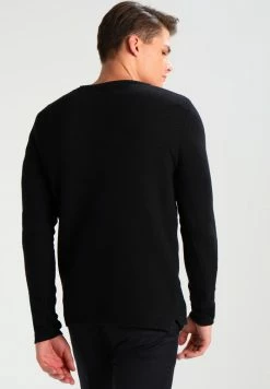 Only & Sons ONSDAN STRUCTURE CREW NECK - Jumper - Black -Only & Sons shop ca8ef38347304f2d84b173856ce74ab4