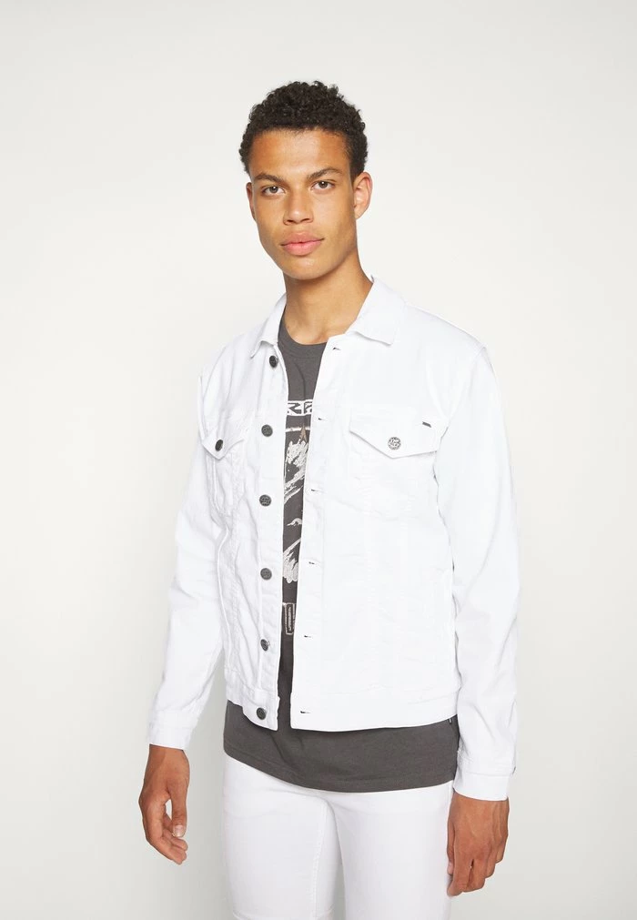 Only & Sons ONSCOIN COLOUR TRUCKER - Denim Jacket - Bright White 6 Only & Sons ONSCOIN COLOUR TRUCKER - Denim Jacket - Bright White - Image 4