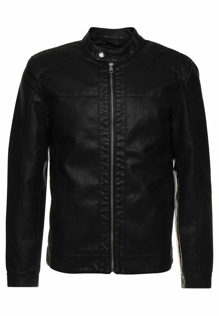 Only & Sons ONSMIKE RACER JACKET - Faux Leather Jacket - Black 4 Only & Sons ONSMIKE RACER JACKET - Faux Leather Jacket - Black - Image 2