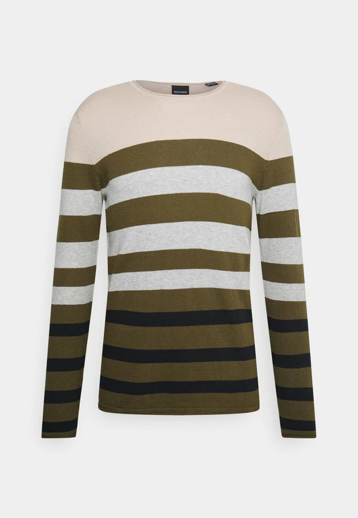 Only & Sons ONSDON STRIPED CREW NECK - Jumper - Light Grey Melange 3 Only & Sons ONSDON STRIPED CREW NECK - Jumper - Light Grey Melange