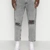 Only & Sons ONSAVI BEAM CROP GREY - Straight Leg Jeans - Grey Denim