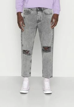 Only & Sons ONSAVI BEAM CROP GREY - Straight Leg Jeans - Grey Denim