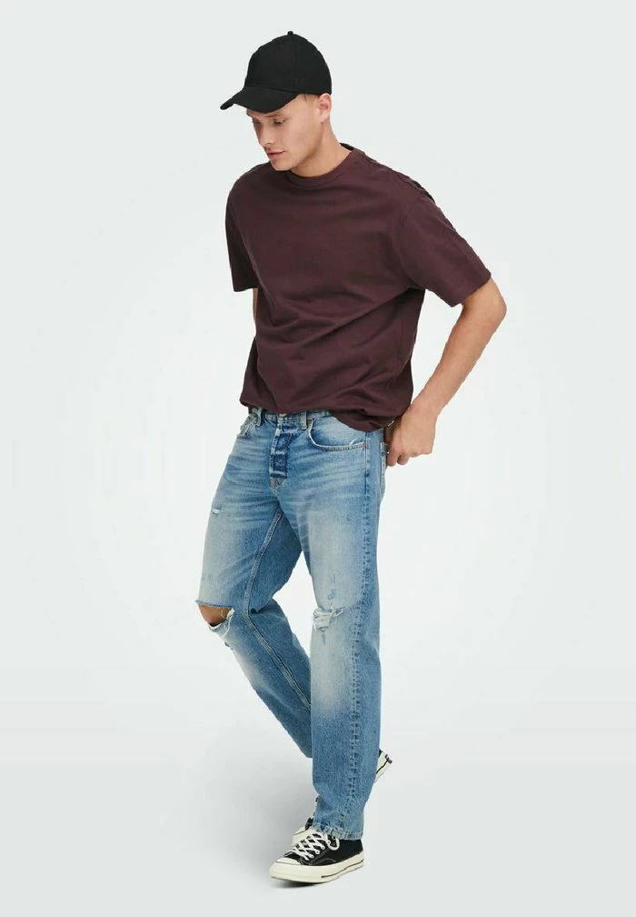 Only & Sons ONSFRED TEE - Basic T-shirt - Fudge 4 Only & Sons ONSFRED TEE - Basic T-shirt - Fudge - Image 2