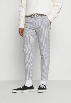 Only & Sons ONSLEO LIFE CROP SEERSUCKER - Trousers - Dark Grey Melange