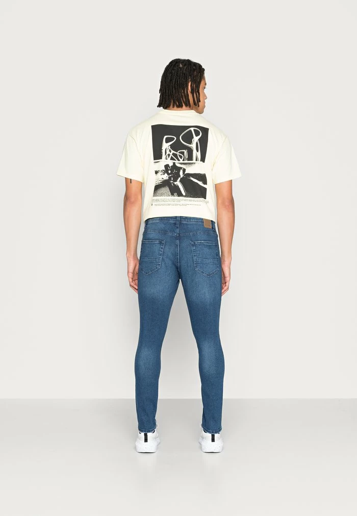 Only & Sons ONSDRAPER TAP DAMAGE - Jeans Tapered Fit - Blue Denim 5 Only & Sons ONSDRAPER TAP DAMAGE - Jeans Tapered Fit - Blue Denim - Image 3