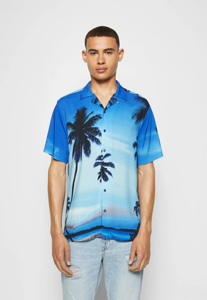 Only & Sons ONSBANE LIFE PALM SHIRT - Shirt - Blue Jewel 5 Only & Sons ONSBANE LIFE PALM SHIRT - Shirt - Blue Jewel - Image 3