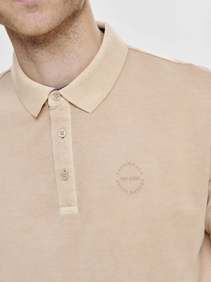 Only & Sons Polo Shirt - Mahogany Rose 6 Only & Sons Polo Shirt - Mahogany Rose - Image 4
