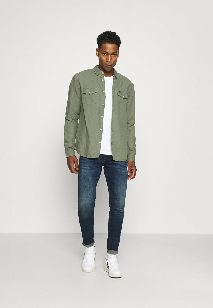 Only & Sons ONSWARP LIFE - Slim Fit Jeans - Blue Denim 4 Only & Sons ONSWARP LIFE - Slim Fit Jeans - Blue Denim - Image 2