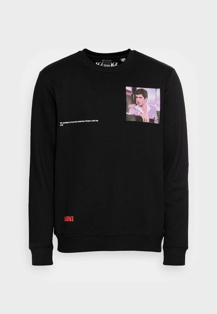 Only & Sons ONSDYLAN SCARFACE CREW - Sweatshirt - Black 6 Only & Sons ONSDYLAN SCARFACE CREW - Sweatshirt - Black - Image 4