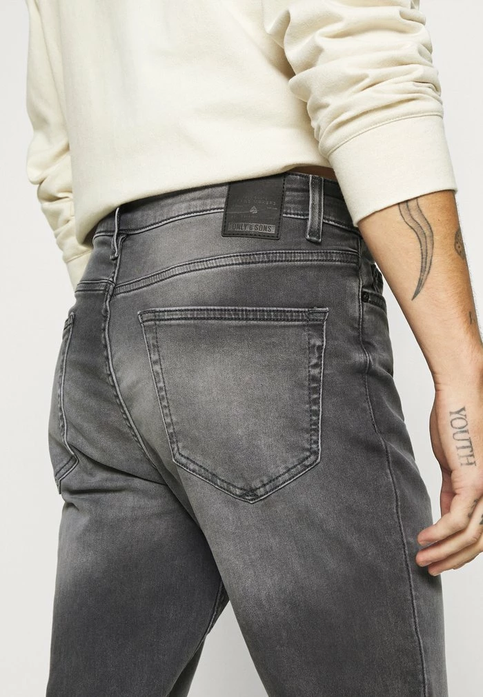 Only & Sons ONSLOOM SLIM ZIP SWEAT GREY - Slim Fit Jeans - Grey Denim 8 Only & Sons ONSLOOM SLIM ZIP SWEAT GREY - Slim Fit Jeans - Grey Denim - Image 6