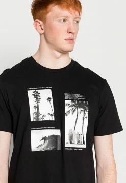 Only & Sons ONSIVEY - Print T-shirt - Black -Only & Sons shop e3f6c73896d74da7827e0a5134fa7b17