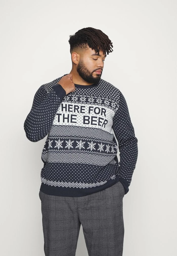 Only & Sons ONSXMAS GRUMPY BEER - Jumper - Dark Navy 3 Only & Sons ONSXMAS GRUMPY BEER - Jumper - Dark Navy