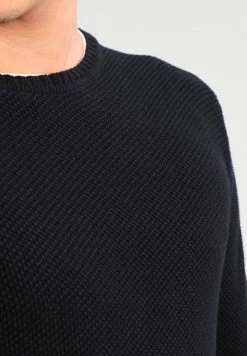 Only & Sons ONSDAN STRUCTURE CREW NECK - Jumper - Black -Only & Sons shop e6e1ebf4e4634dd594c158caf12b7976