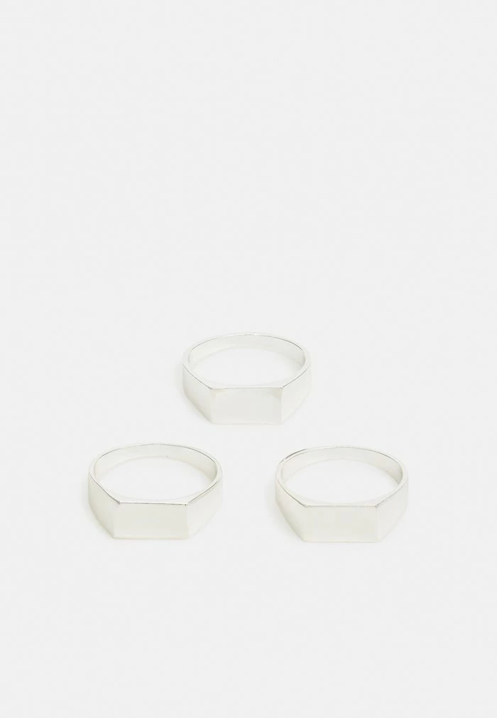 Only & Sons ONSCALVIN RING UNISEX 3 PACK - Ring - Silver-coloured 3 Only & Sons ONSCALVIN RING UNISEX 3 PACK - Ring - Silver-coloured