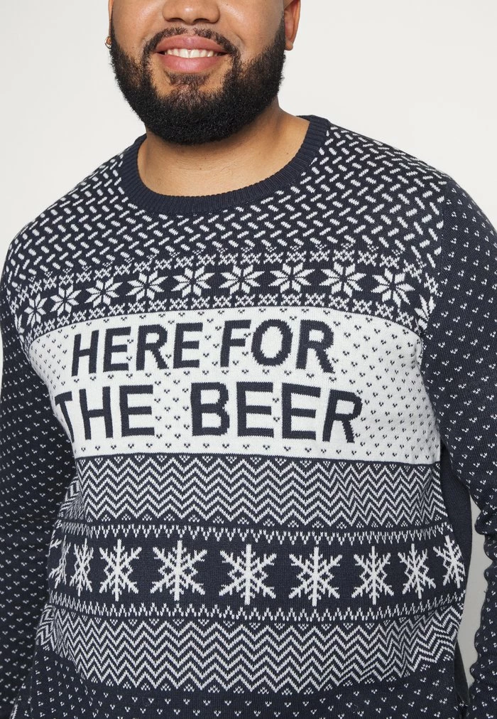 Only & Sons ONSXMAS GRUMPY BEER - Jumper - Dark Navy 7 Only & Sons ONSXMAS GRUMPY BEER - Jumper - Dark Navy - Image 5