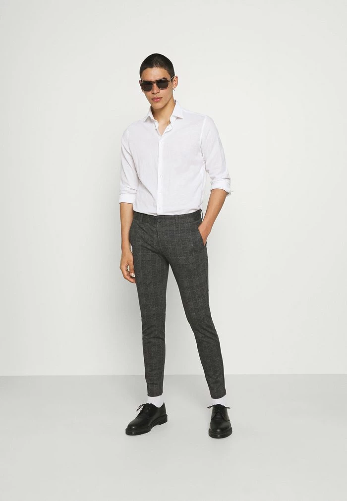 Only & Sons ONSMARK CHECK PANTS - Trousers - Black 4 Only & Sons ONSMARK CHECK PANTS - Trousers - Black - Image 2